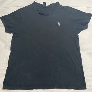 Black polo tee